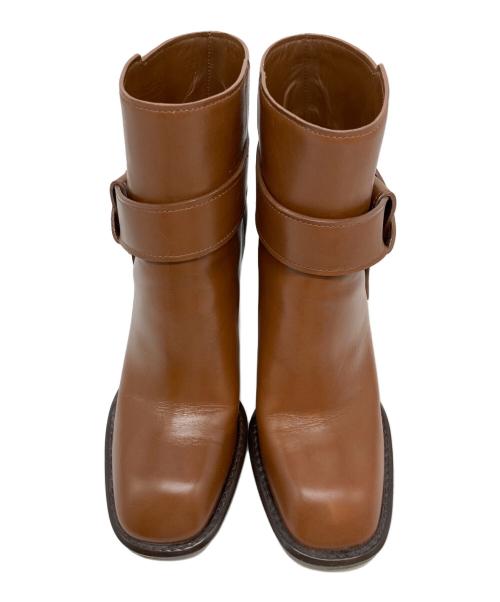 LOUIS VUITTON（ルイ ヴィトン）LOUIS VUITTON (ルイ ヴィトン) バックルロゴブーツ ブラウン サイズ:SIZE 361/2の古着・服飾アイテム