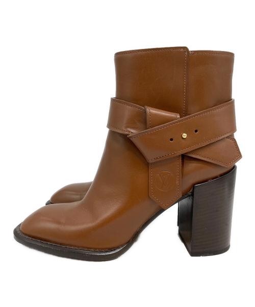 LOUIS VUITTON（ルイ ヴィトン）LOUIS VUITTON (ルイ ヴィトン) バックルロゴブーツ ブラウン サイズ:SIZE 361/2の古着・服飾アイテム