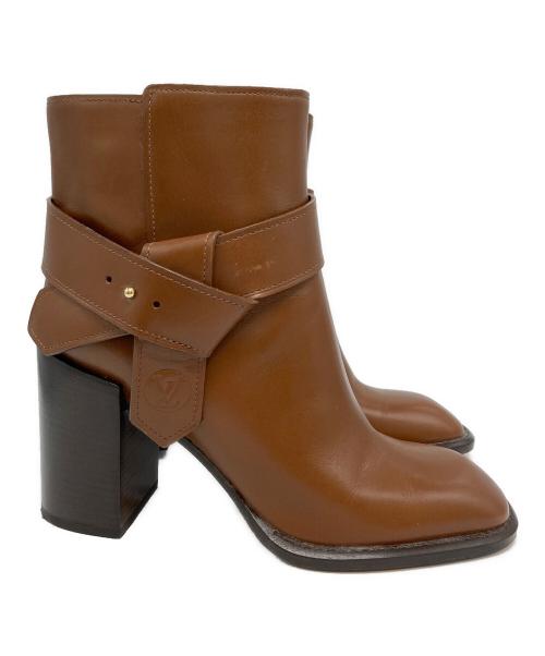 LOUIS VUITTON（ルイ ヴィトン）LOUIS VUITTON (ルイ ヴィトン) バックルロゴブーツ ブラウン サイズ:SIZE 361/2の古着・服飾アイテム
