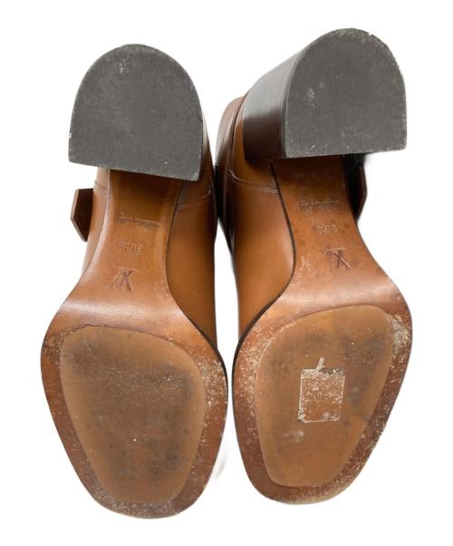 LOUIS VUITTON（ルイ ヴィトン）LOUIS VUITTON (ルイ ヴィトン) バックルロゴブーツ ブラウン サイズ:SIZE 361/2の古着・服飾アイテム