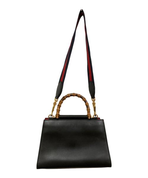 GUCCI（グッチ）GUCCI (グッチ) ニムフェア2WAYショルダーバッグ ネイビー サイズ:表記なしの古着・服飾アイテム