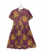 KANEKO ISAOカネコ イサオ）の古着「フルーツバスケット柄ワンピース」｜パープル