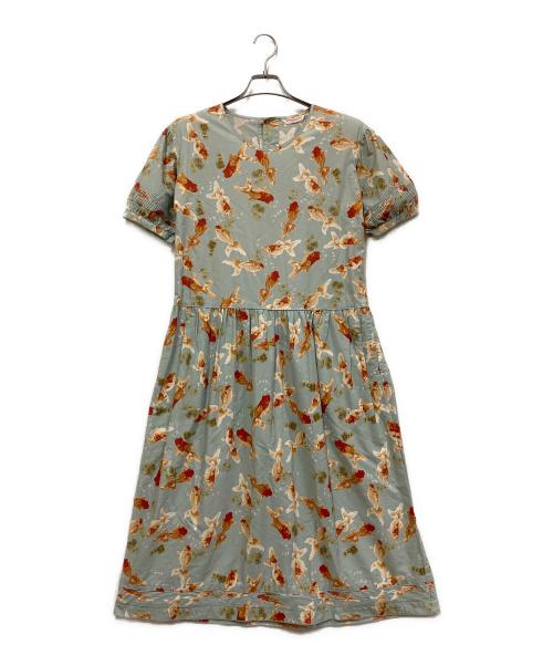 WONDEFUL WORLD（ワンダフルワールド）WONDEFUL WORLD (ワンダフルワールド) 金魚柄ワンピース スカイブルー サイズ:-の古着・服飾アイテム