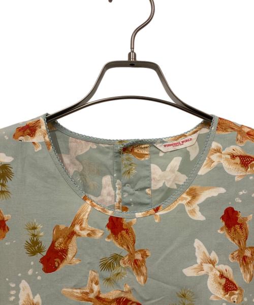 WONDEFUL WORLD（ワンダフルワールド）WONDEFUL WORLD (ワンダフルワールド) 金魚柄ワンピース スカイブルー サイズ:-の古着・服飾アイテム