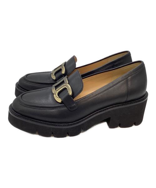 MACKINTOSH PHILOSOPHY（マッキントッシュ フィロソフィー）MACKINTOSH PHILOSOPHY (マッキントッシュ フィロソフィー) メタルモチーフ厚底ローファー ブラック サイズ:23.5cmの古着・服飾アイテム