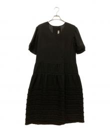 KANEKO ISAO（カネコ イサオ）の古着「ティアードフリルワンピース」｜ブラック