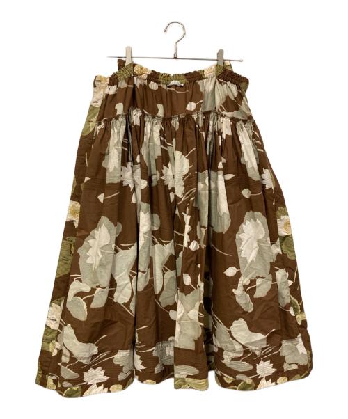 KANEKO ISAO（カネコ イサオ）KANEKO ISAO (カネコ イサオ) 花柄スカート ブラウン サイズ:表記なしの古着・服飾アイテム