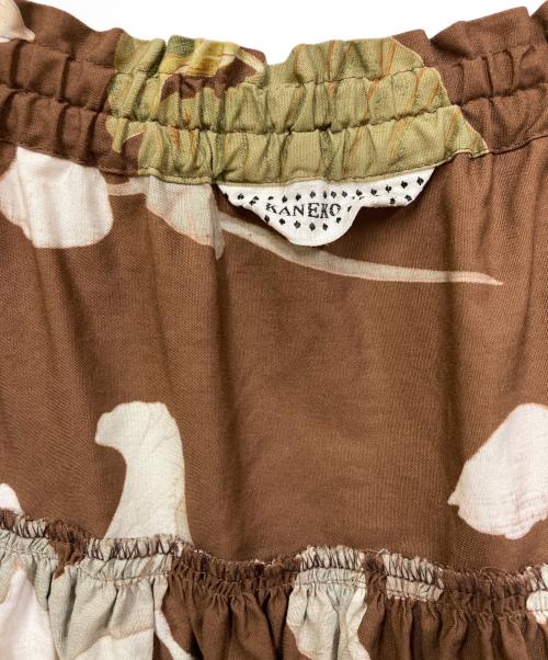 KANEKO ISAO（カネコ イサオ）KANEKO ISAO (カネコ イサオ) 花柄スカート ブラウン サイズ:表記なしの古着・服飾アイテム