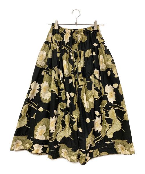 KANEKO ISAO（カネコ イサオ）KANEKO ISAO (カネコ イサオ) 花柄スカート ブラック サイズ:表記なしの古着・服飾アイテム