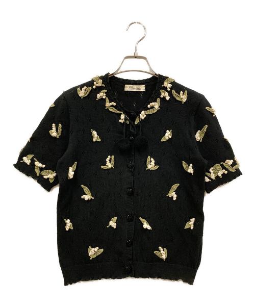 KANEKO ISAO（カネコ イサオ）KANEKO ISAO (カネコ イサオ) 半袖カーディガン ブラック サイズ:表記無しの古着・服飾アイテム