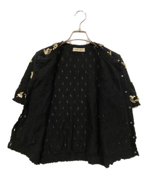 KANEKO ISAO（カネコ イサオ）KANEKO ISAO (カネコ イサオ) 半袖カーディガン ブラック サイズ:表記無しの古着・服飾アイテム