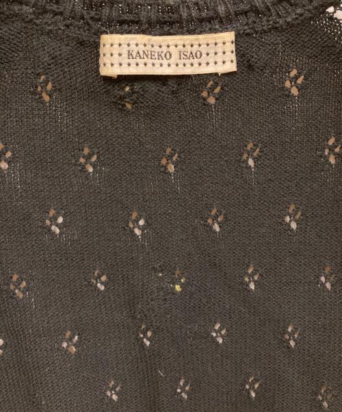 KANEKO ISAO（カネコ イサオ）KANEKO ISAO (カネコ イサオ) 半袖カーディガン ブラック サイズ:表記無しの古着・服飾アイテム