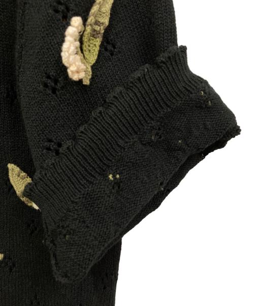 KANEKO ISAO（カネコ イサオ）KANEKO ISAO (カネコ イサオ) 半袖カーディガン ブラック サイズ:表記無しの古着・服飾アイテム