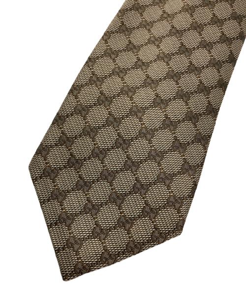 GUCCI（グッチ）GUCCI (グッチ) GG柄 シャリーライン ネクタイ ベージュ サイズ:表記なしの古着・服飾アイテム