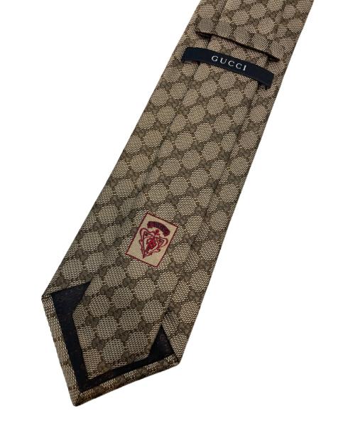GUCCI（グッチ）GUCCI (グッチ) GG柄 シャリーライン ネクタイ ベージュ サイズ:表記なしの古着・服飾アイテム