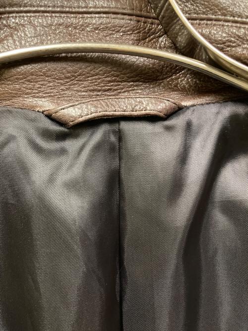 PS Paul Smith（ＰＳポールスミス）PS Paul Smith (ＰＳポールスミス) シングルライダースジャケット ブラウン サイズ:SIZE Mの古着・服飾アイテム