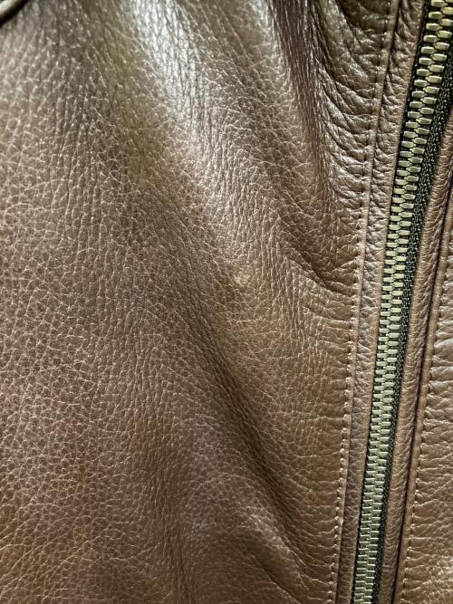 PS Paul Smith（ＰＳポールスミス）PS Paul Smith (ＰＳポールスミス) シングルライダースジャケット ブラウン サイズ:SIZE Mの古着・服飾アイテム