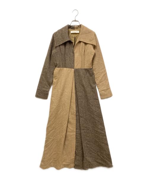 DESTREE（デストレー）DESTREE (デストレー) 長袖ワンピース ブラウン サイズ:SIZE Sの古着・服飾アイテム