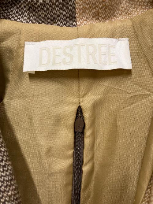 DESTREE（デストレー）DESTREE (デストレー) 長袖ワンピース ブラウン サイズ:SIZE Sの古着・服飾アイテム