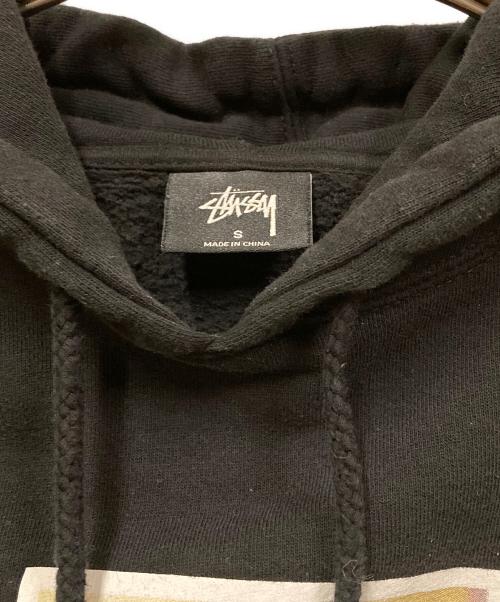 stussy（ステューシー）stussy (ステューシー) プリントパーカー ブラック サイズ:SIZE Sの古着・服飾アイテム