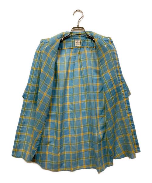 ARROW（アロー）ARROW (アロー) 60’Sヴィンテージチェックシャツ スカイブルー サイズ:SIZE 14の古着・服飾アイテム