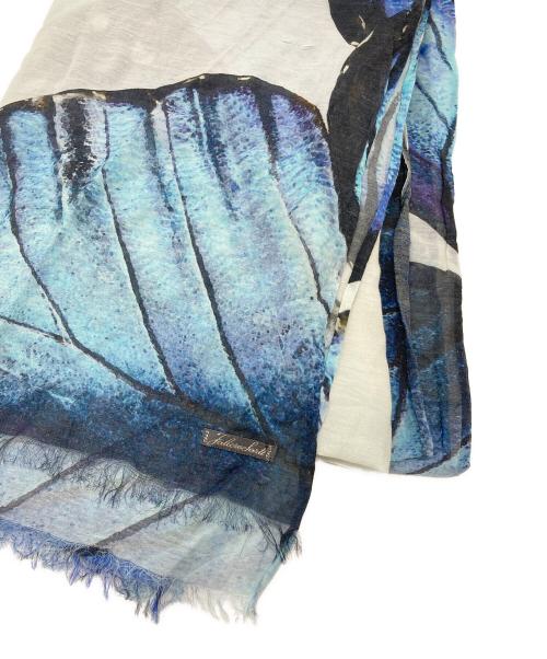 FALIERO SARTI（ファリエロサルティ）Faliero Sarti (ファリエロサルティ) 大判ストール ブルーの古着・服飾アイテム