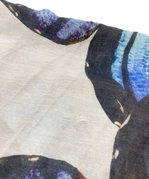 FALIERO SARTI（ファリエロサルティ）Faliero Sarti (ファリエロサルティ) 大判ストール ブルーの古着・服飾アイテム