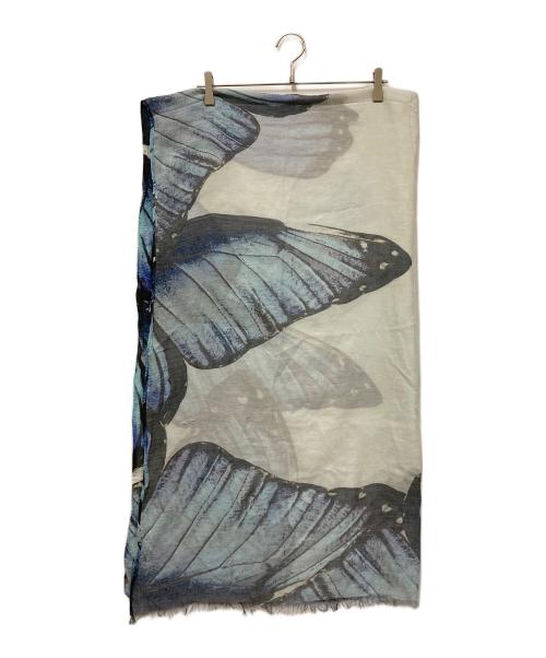 FALIERO SARTI（ファリエロサルティ）Faliero Sarti (ファリエロサルティ) 大判ストール ブルーの古着・服飾アイテム