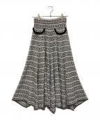 foufouフーフー）の古着「ニットツイードスーパーフレアスカート」｜グレー