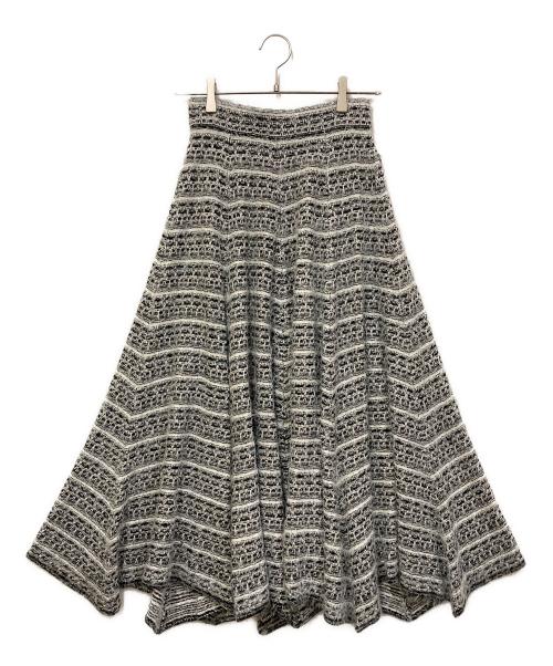 foufou（フーフー ザドレス）foufou (フーフー) ニットツイードスーパーフレアスカート グレー サイズ:SIZE Freeの古着・服飾アイテム