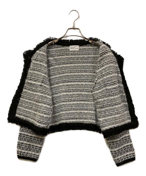 foufou（フーフー ザドレス）foufou (フーフー) ニットツイードノーカラージャケット グレー サイズ:SIZE Freeの古着・服飾アイテム
