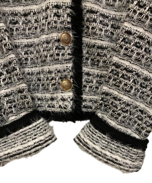 foufou（フーフー ザドレス）foufou (フーフー) ニットツイードノーカラージャケット グレー サイズ:SIZE Freeの古着・服飾アイテム