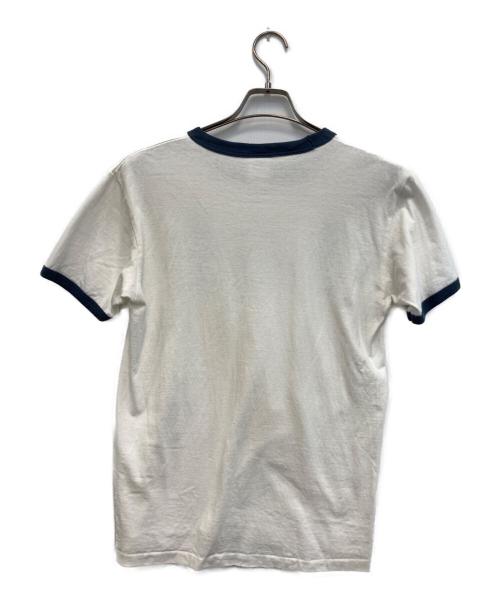 CROSS STITCH（クロスステッチ）CROSS STITCH (クロスステッチ) SINREI リンガーTシャツ ホワイト サイズ:Mの古着・服飾アイテム