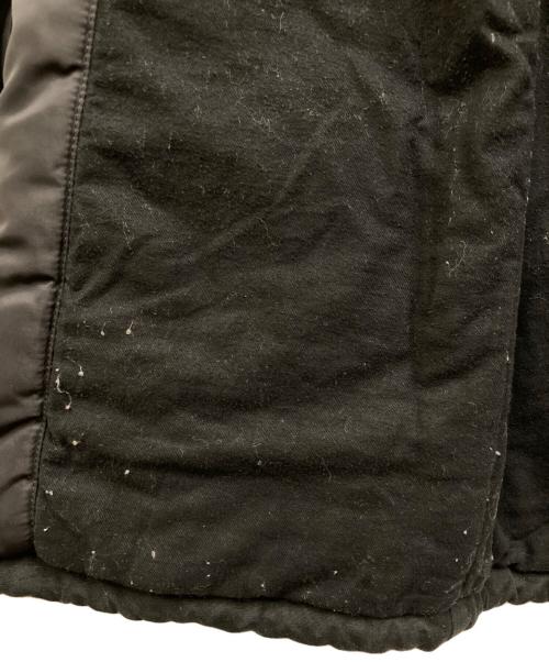 DIESEL（ディーゼル）DIESEL (ディーゼル) フェイクファー ナイロン切替 モッズコート ブラック サイズ:SIZE Sの古着・服飾アイテム