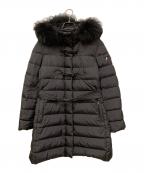 SEVENTYセブンティ）の古着「ファー付ダウンコート」｜ブラック