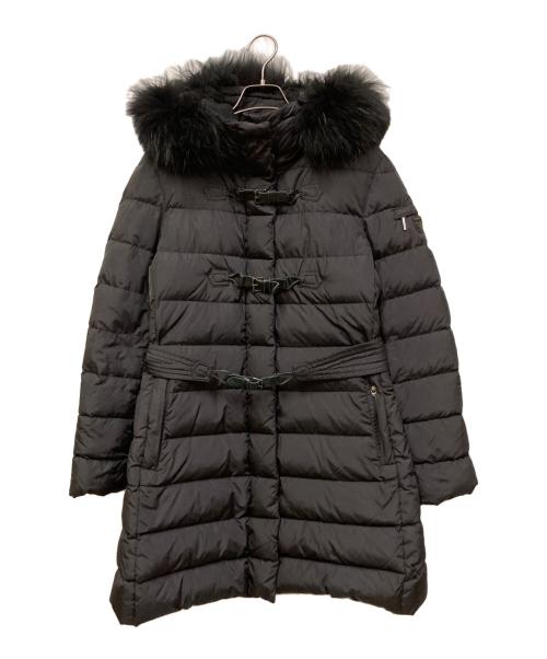 SEVENTY（セブンティ）SEVENTY (セブンティ) ファー付ダウンコート ブラック サイズ:SIZE 44の古着・服飾アイテム