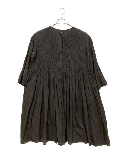 maison de soil（メゾンドソイル）maison de soil (メゾンドソイル) 長袖ギャザーワンピース ブラック サイズ:SIZE 1の古着・服飾アイテム