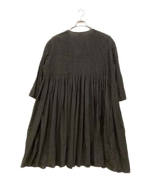 maison de soil（メゾンドソイル）maison de soil (メゾンドソイル) 長袖ギャザーワンピース ブラック サイズ:SIZE 1の古着・服飾アイテム