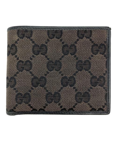 GUCCI（グッチ）GUCCI (グッチ) 2つ折り財布 ブラックの古着・服飾アイテム