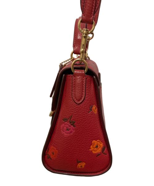 COACH（コーチ）COACH (コーチ) モーガントップハンドルサッチェル・ピオニープリント2WAYショルダーバッグ レッド サイズ:表記なしの古着・服飾アイテム