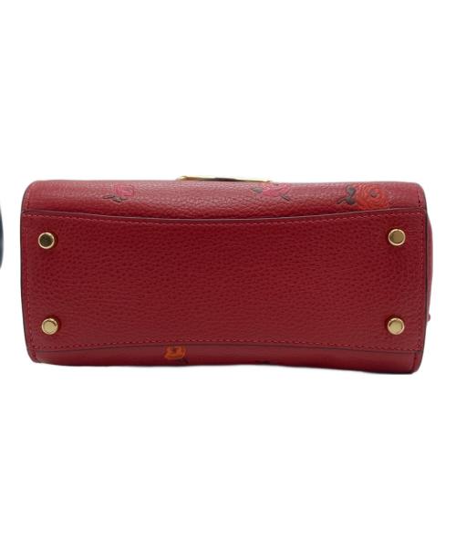 COACH（コーチ）COACH (コーチ) モーガントップハンドルサッチェル・ピオニープリント2WAYショルダーバッグ レッド サイズ:表記なしの古着・服飾アイテム