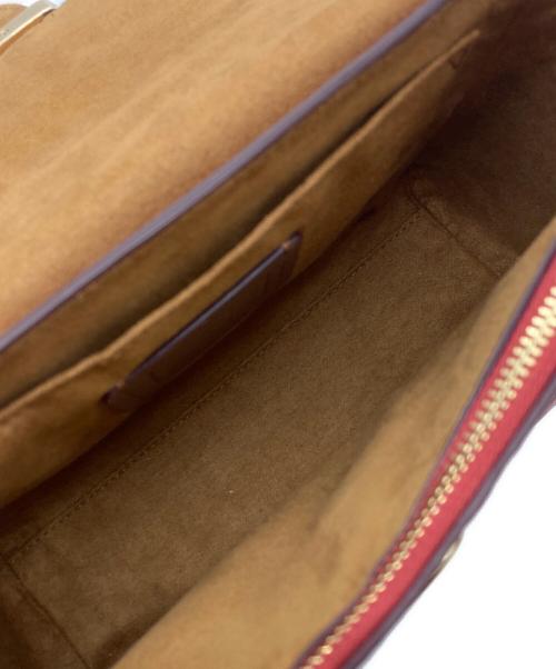 COACH（コーチ）COACH (コーチ) モーガントップハンドルサッチェル・ピオニープリント2WAYショルダーバッグ レッド サイズ:表記なしの古着・服飾アイテム