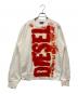 DIESEL（ディーゼル）の古着「クルーネックスウェット」｜ホワイト×レッド