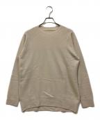 MUSE de Deuxieme Classeミューズ ドゥーズィエム クラス）の古着「クルーネックプルオーバーニット」｜ベージュ