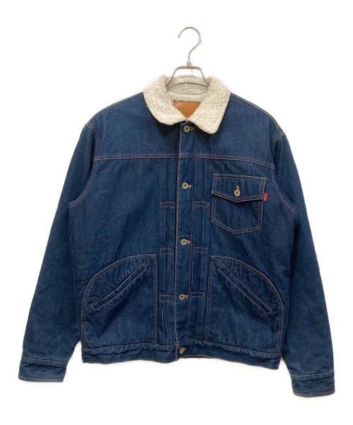 stussy（ステューシー）stussy (ステューシー) デニムボアジャケット ブルー サイズ:SIZE Lの古着・服飾アイテム