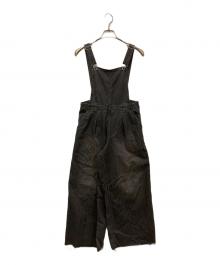 Spick and Span（スピック＆スパン）の古着「5 1/2 SOFTFLARE OVERALLS」｜ブラック