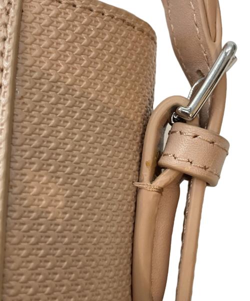 LACOSTE（ラコステ）LACOSTE (ラコステ) シャンタコクラシックピケレザースモールショルダーバッグ ベージュの古着・服飾アイテム