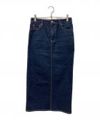 Spick and Spanスピックアンドスパン）の古着「リンスデニムIラインスカート」｜インディゴ