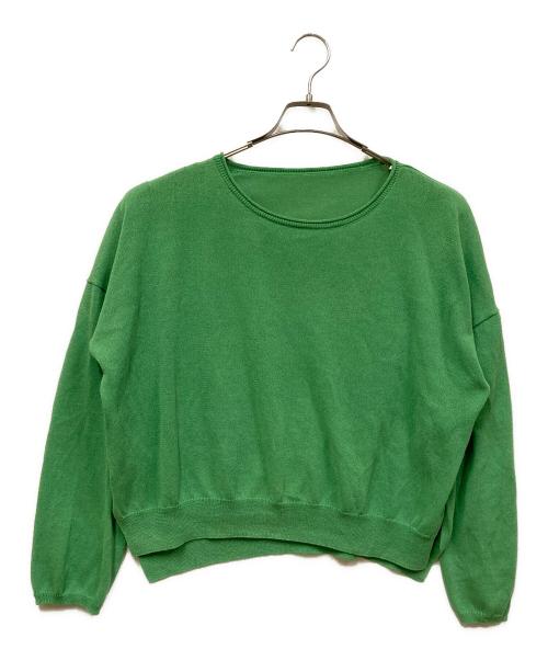 Spick and Span（スピックアンドスパン）Spick and Span (スピックアンドスパン) ペーパーヤーンボートネックニット グリーン サイズ:表記なしの古着・服飾アイテム