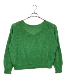 Spick and Span（スピック＆スパン）の古着「ペーパーヤーン2Way プルオーバー」｜グリーン